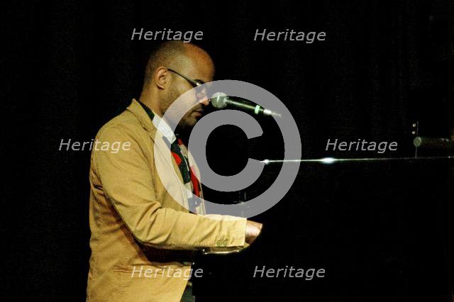 Benjamin Burrell, Carmen Souza's Silver Messengers, Verdict Jazz Club, Brighton East Sussex, 2019. Creator: Brian O'Connor.