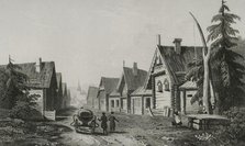 Russian village, 1839. Creator: Augustin François Lemaitre.