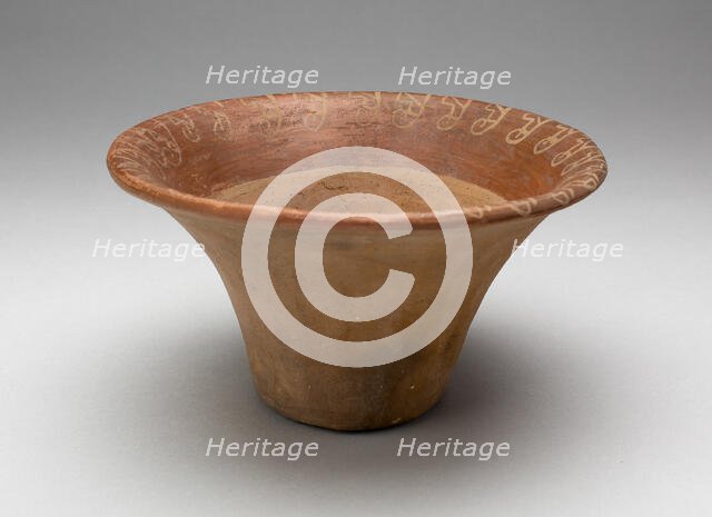 Flaring Bowl with Curving Step Design on Interior Rim, 100 B.C./A.D. 500. Creator: Unknown.