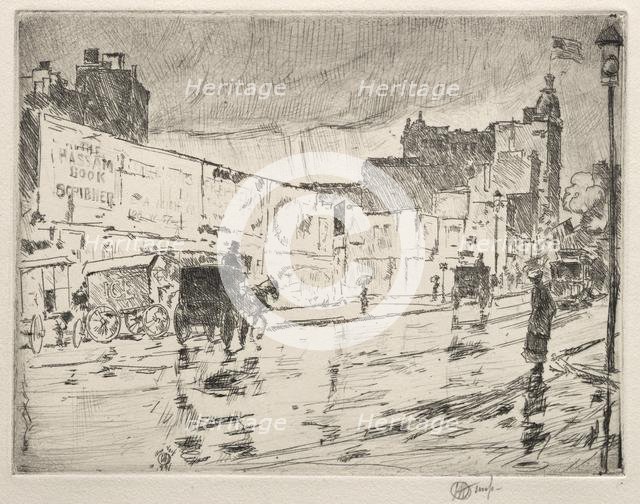 The Billboards, New York, 1896. Creator: Childe Hassam (American, 1859-1935).