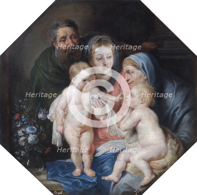 'The Holy Family with St Elizabeth and St John', 17th century. Artist: Unknown.