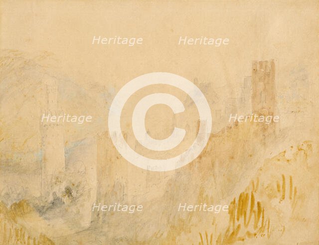 Oberwesel on the Rhine, 1839. Creator: JMW Turner.