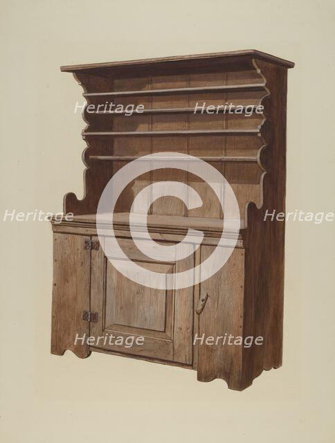 Hutch Dresser, c. 1936. Creator: Leslie Macklem.