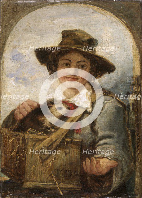 'Italian boy with a guinea pig', 1836. Artist: William James Muller.