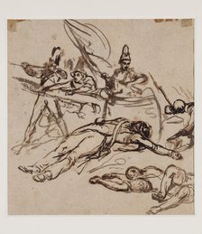 Battle Scene, between 1804 and 1860. Creator: Auguste Raffet.