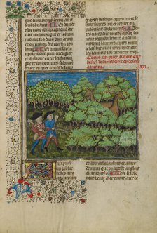 Archers Stalking Deer; Livre de la Chasse, about 1430-1440. Creator: Unknown.