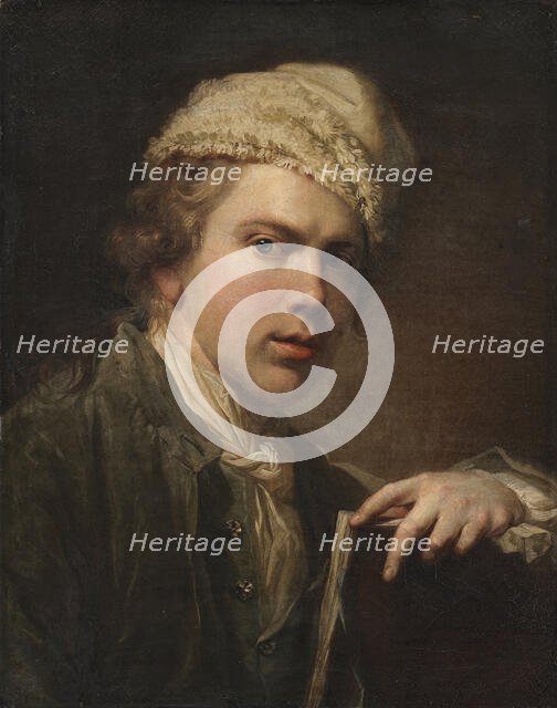Self-portrait with Portfolio, 1773-1774. Creator: Jens Juel.
