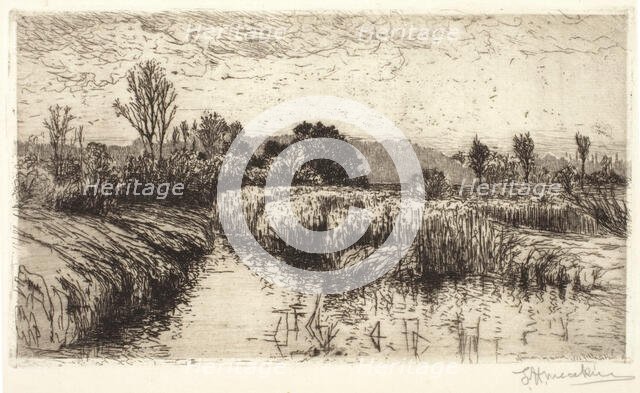 Afternoon in March, Schleissheim, Bavaria, 1885. Creator: Lewis Henry Meakin.