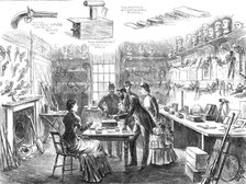 The Criminal Museum at the Convict Office, Metropolitan Police Department, Scotland-Yard, 1883. Creator: Joseph Swain.