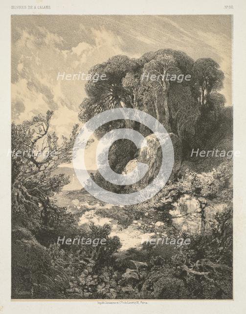 Oeuvres de A. Calame: No. 52. Creator: Alexandre Calame (Swiss, 1810-1864); F. Delarue, r. J.J. Rouseau, 18, Paris.