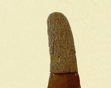 Knife of Gebel el-Arak, detail of the handle with a battle scene, made in ivory.