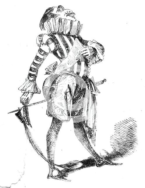 Twelfth Night characters - Lord of Misrule, 1844.  Creator: Unknown.