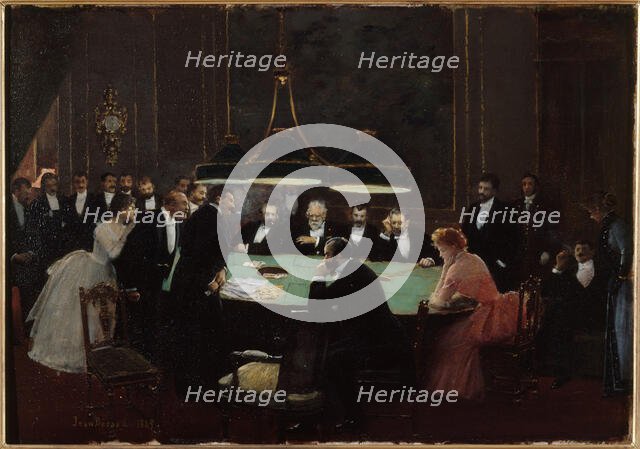 The games room, 1889. Creator: Jean Beraud.