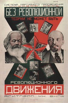 There can be no revolutionary movement without a revolutionary theory (Poster), 1927. Artist: Klutsis, Gustav (1895-1938)