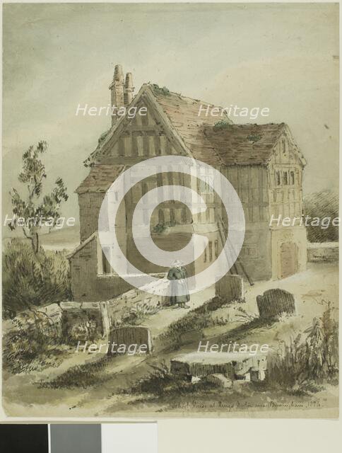 School House at Kings Norton, Near Birmingham, 1824. Creator: Samuel Austin.