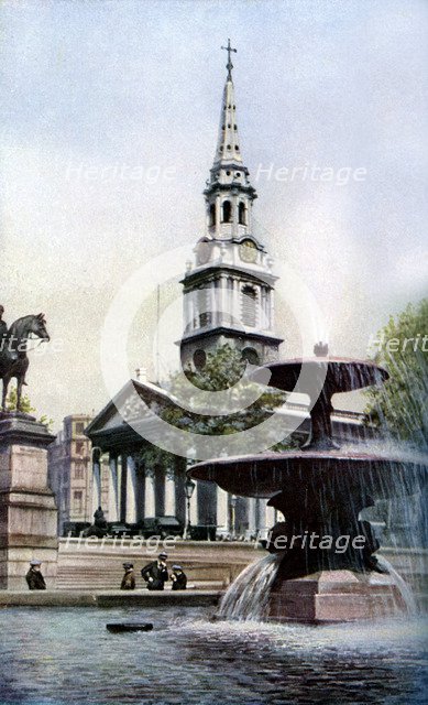 Church of St Martin-in-the-Fields, Trafalgar Square, London, c1930s. Creator: Herbert Felton.
