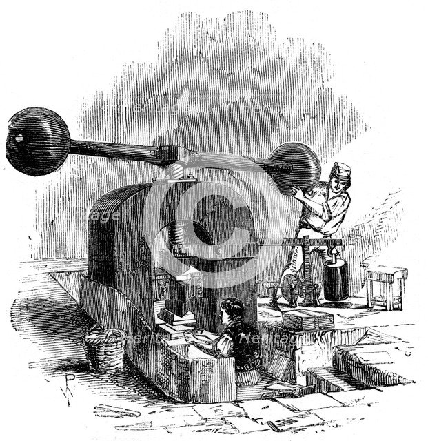 Embossing press, 1886. Artist: Unknown