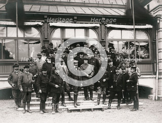 Royal hunting party, Isle of Ven, Sweden, 1903. Artist: Unknown