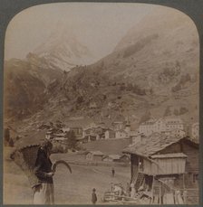 'The "Alpine Spirit's" Sanctuary - the charming Zermatt, and the Matterhorn Switzerland', 1901. Creator: Underwood & Underwood.