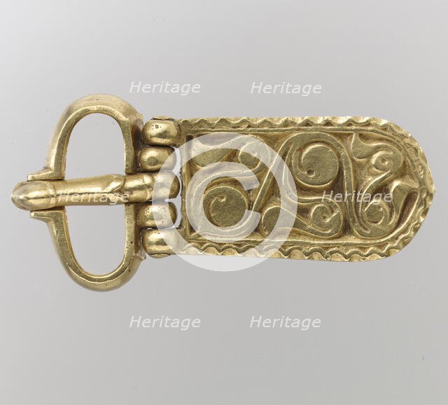 Gold Buckle, Avar, 700s. Creator: Unknown.