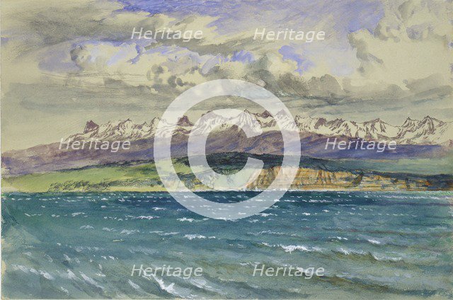 Afternoon in Spring, with south Wind, at Neuchatel, 30 April 1869. Artist: John Ruskin.