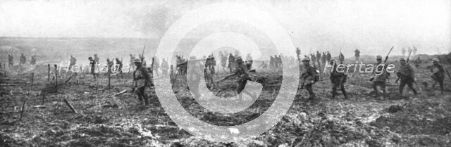 'Sur le front occidental: la prise de la Crete de Vimy; Le marche en avant Canadiens...1917. Creator: Unknown.