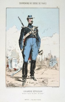 'Gendarmerie Republicaine', Siege of Paris, Franco-Prussian War, 1870-1871.  Artist: Anon