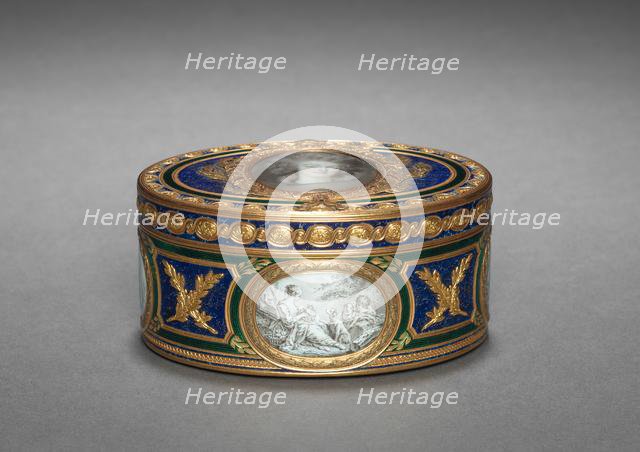 Snuff Box (Tabatière) with Portrait of Marie Antoinette, 1768. Creator: Pierre-François-Mathis de Beaulieu (French); François Dumont (French, 1751-1831).