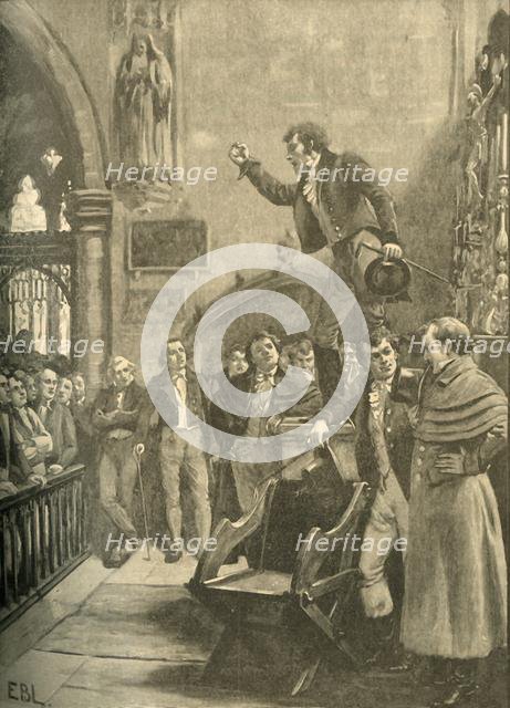 Election meeting in Ireland, 1826 (c1890). Creator: Edmund Blair Leighton.