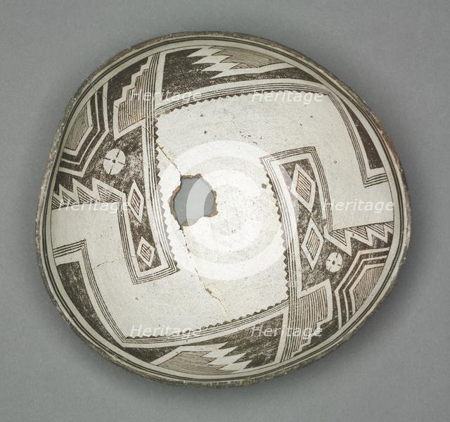 Bowl with Geometric Design (Two- part Design), c. 1000- 1150. Creator: Unknown.
