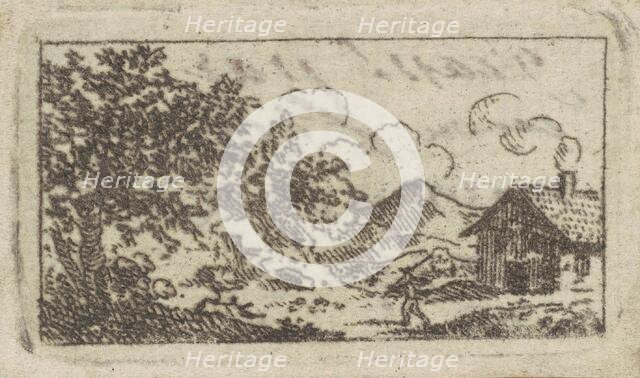 Landscape with House, 1794-1796. Creator: Charles Balthazar Julien Févret de Saint-Mémin.