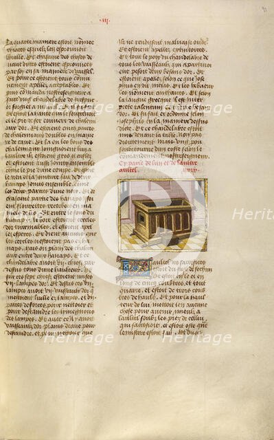 The Ark of the Covenant; Miroir Historial, about 1475. Creator: Unknown.