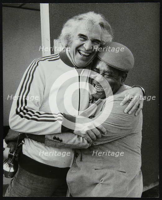 Dave Brubeck and Dizzy Gillespie at the Capital Radio Jazz Festival, Alexandra Palace, London, 1979. Artist: Denis Williams