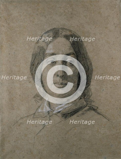 Portrait of George Sand. Creator: Couture, Thomas (1815-1879).