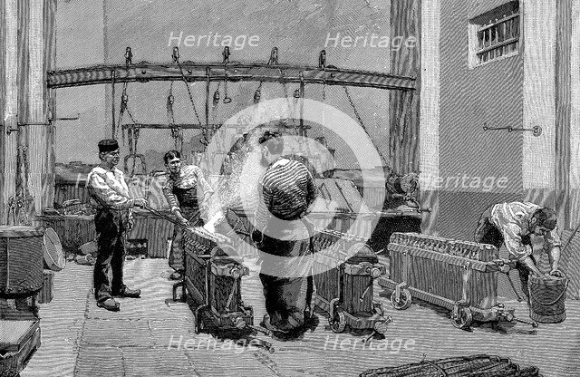 Melting house at the Paris mint, 1892. Artist: Unknown