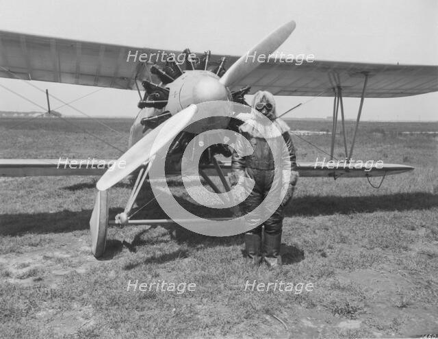 Wright Apache and pilot, Virginia, USA, 1928.  Creator: Unknown.