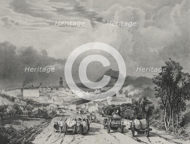 Vue generale de Riom, Auvergne, 1829. Creator: Adrien Dauzats (French, 1804-1868).
