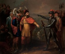 King Jagiello and the Teutonic Knights, after 1816. Creator: Jozef Peszka.