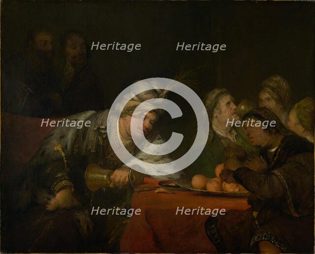 The Banquet of Ahasuerus, 1680s. Creator: Aert de Gelder.