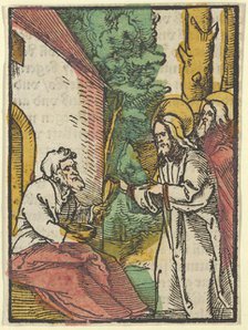Christ Healing the Leper, from Das Plenarium, 1517. Creator: Hans Schäufelein the Elder.
