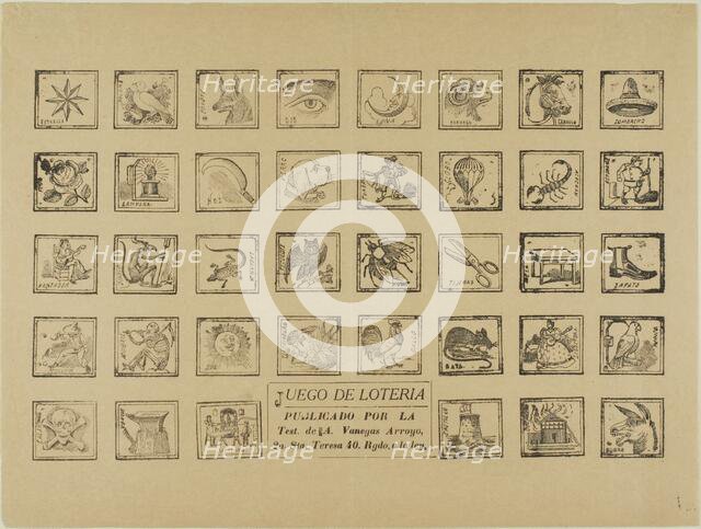 Lottery Game, 1880–1913. Creator: José Guadalupe Posada.