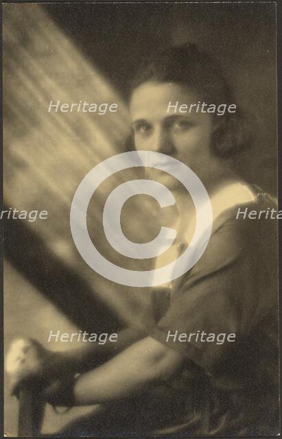 Portrait of a Woman in Streaming Light, 1907-1943. Creator: Louis Fleckenstein.