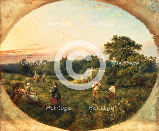 Haymaking Mathew's Field, Handsworth, Birmingham, dated 01/07/1859. Creator: William Ellis.