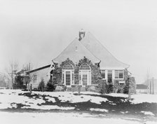 Stone house, with snow on ground, Colorado , between 1903 and 1923. Creator: Unknown.