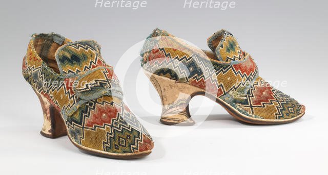 Shoes, British, 1750-69. Creator: Unknown.