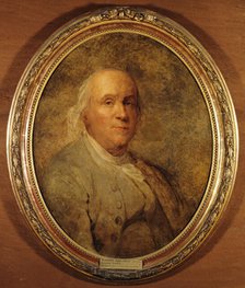 Benjamin Franklin (1706-1790), c.1778. Creators: Joseph Siffred Duplessis, Jean-Baptiste Greuze.