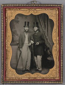 Portrait of Two Unidentified Bearded Men, about 1860. Creator: Unknown.