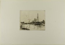 The Canal, from Cahier de six eaux-fortes, vues de Hollande, 1862. Creator: Johan Barthold Jongkind.