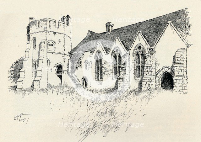 'Stokesay Castle', c1893, (1894). Artist: Charles George Harper.