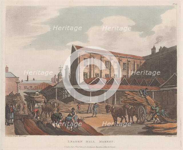Leaden Hall Market, January 1, 1809., January 1, 1809. Creator: Joseph Constantine Stadler.